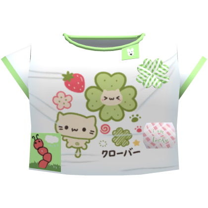 🍀whimsy clover cutie green top