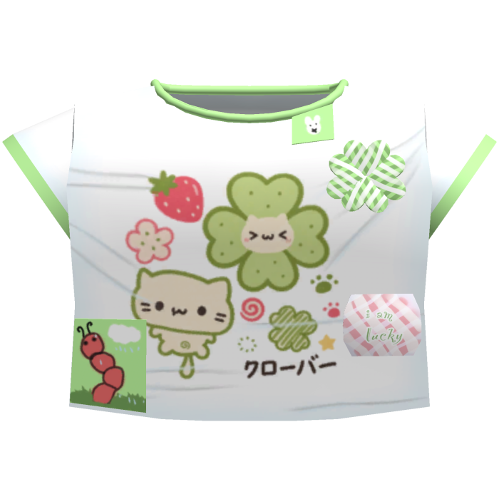 🍀whimsy clover cutie green top