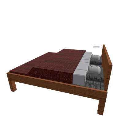 Bed with dummies