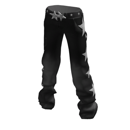 ⭐Y2K Style Black Star Pants