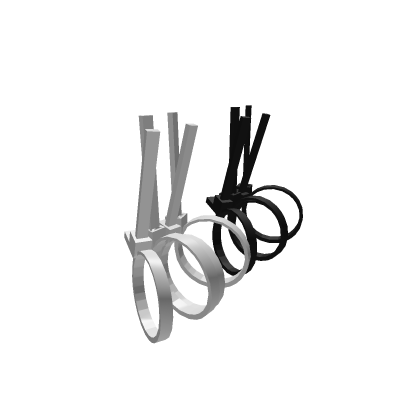 Folded Up Zipties [White/Black]