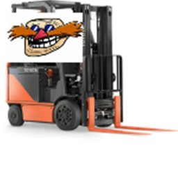 Egg-Dude is Forklift Certified