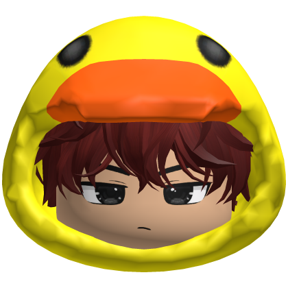 Messy Red Hair w Duck Hood Roblox item