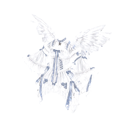 White Y2K Angel Wing Emissive Lolita Dress [PBR]