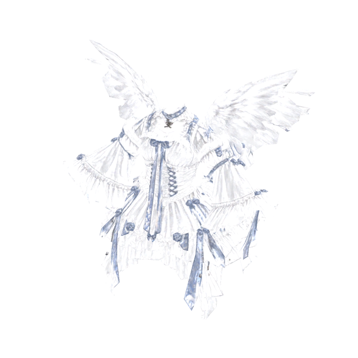White Y2K Angel Wing Emissive Lolita Dress [PBR]