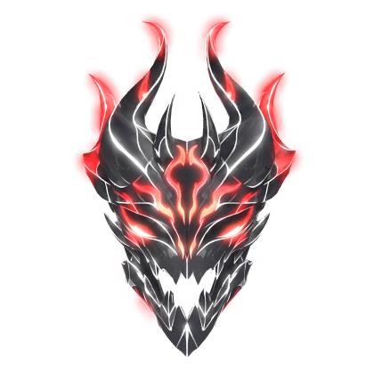 Red Epic Infernal Demon Mask (Glowing Emissive)