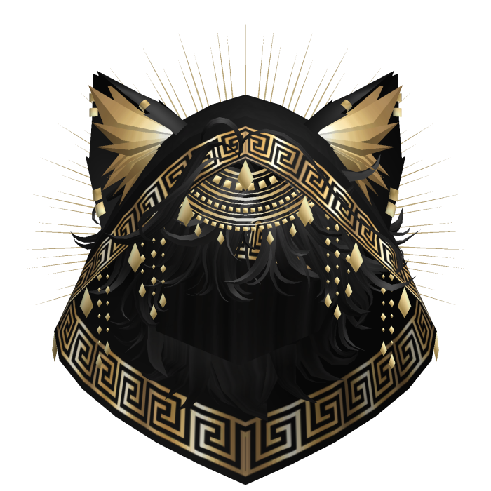 Egyptian Mullet w/ Divine Gold Black Hood