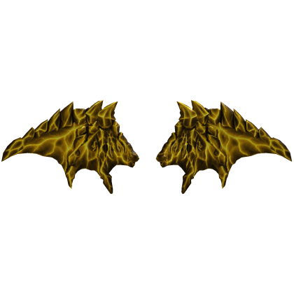 (NEW) Cracks Yellow Molten Lava Wings Addon (PBR) Roblox item