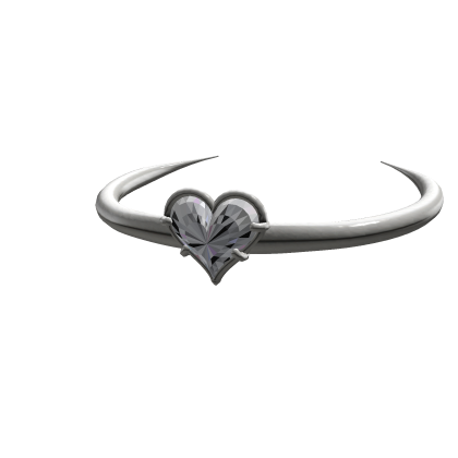 Diamond Heart Waist Ring (Sterling Silver)