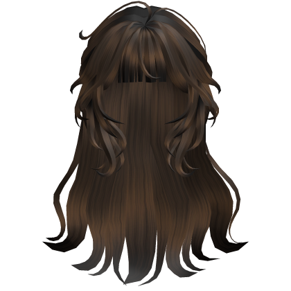 Long Curled Fringe Hair - Brown