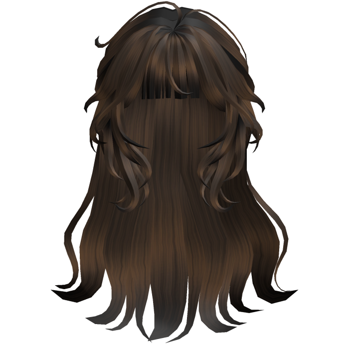 Long Curled Fringe Hair - Brown