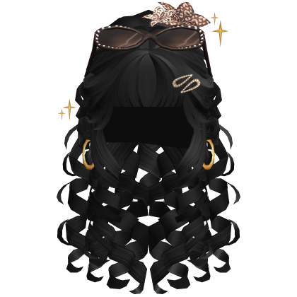 Black Y2K Layered Curly Pigtails Hair