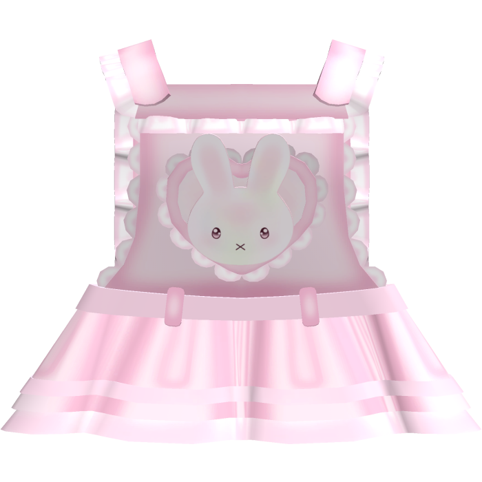 Cute Ruffled Heart Pink Miffy Overalls