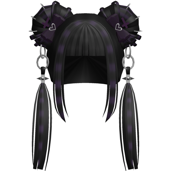 Gothic Twin Tails In Black & purple