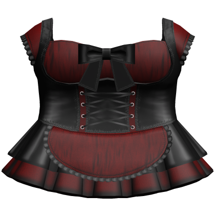 Gothic Lolita Maid Dress (Dark Red & Black) Roblox item