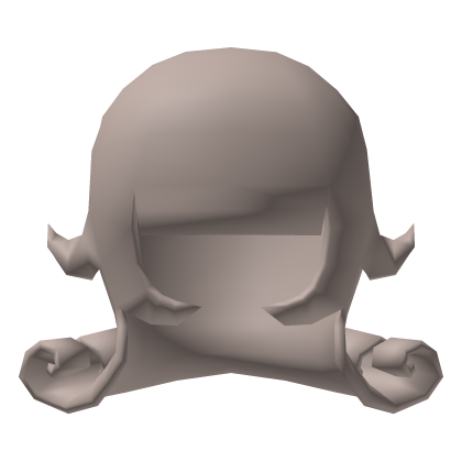 Low Poly Curled Hair Ash Brown Roblox item