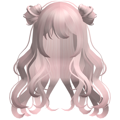 Cute Curly Space Buns (Pink) Roblox item