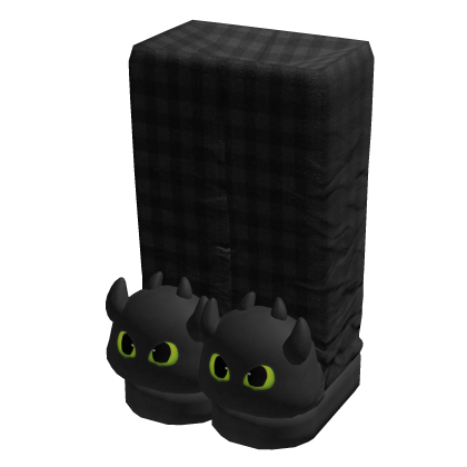 Cute Toothless Black Dragon Slippers w Pjs Pants