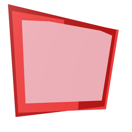 Red digital blocky bunny tail
