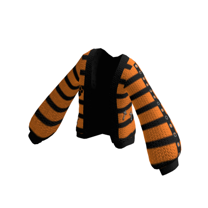 Halloween Oversized Orange/ Black Y2k Sweater