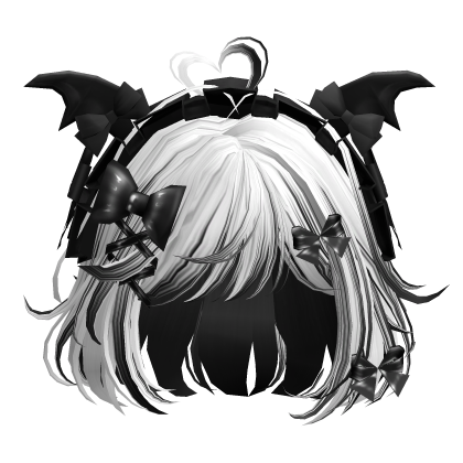 Goth Bob w/Maid Headband (White&Black)