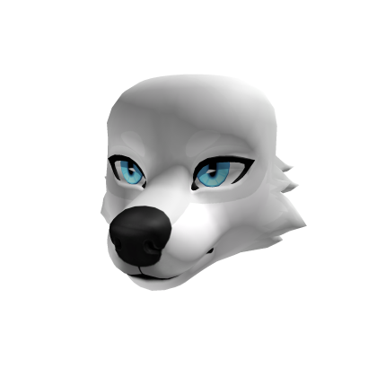 V1 White Wolf Head Roblox item