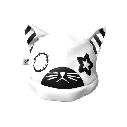 Cat beanie white goth scene punk Roblox item