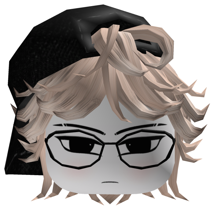 Blonde Messy Anime Boy Hair w/Y2K Distressed Cap