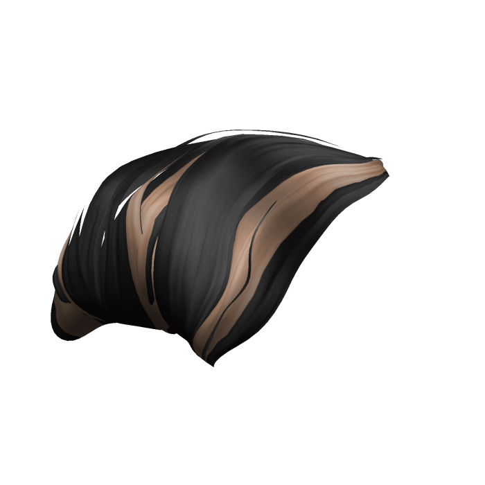 Honey Blonde and Black Highlight Y2k Pouf