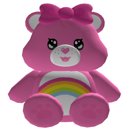 ♡ ꒰🌈 tweencore hot pink care bear holdable plush