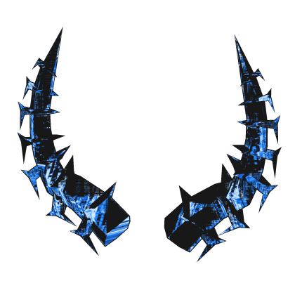 [ANIMATED] Electricity Blue Glitch Spiked Horns