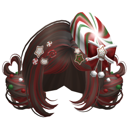 ♡ Christmas Candycane Buns (Black & Red)