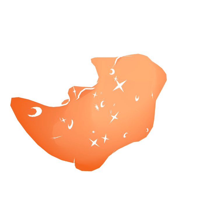 Orange Cosmic Furry Tail