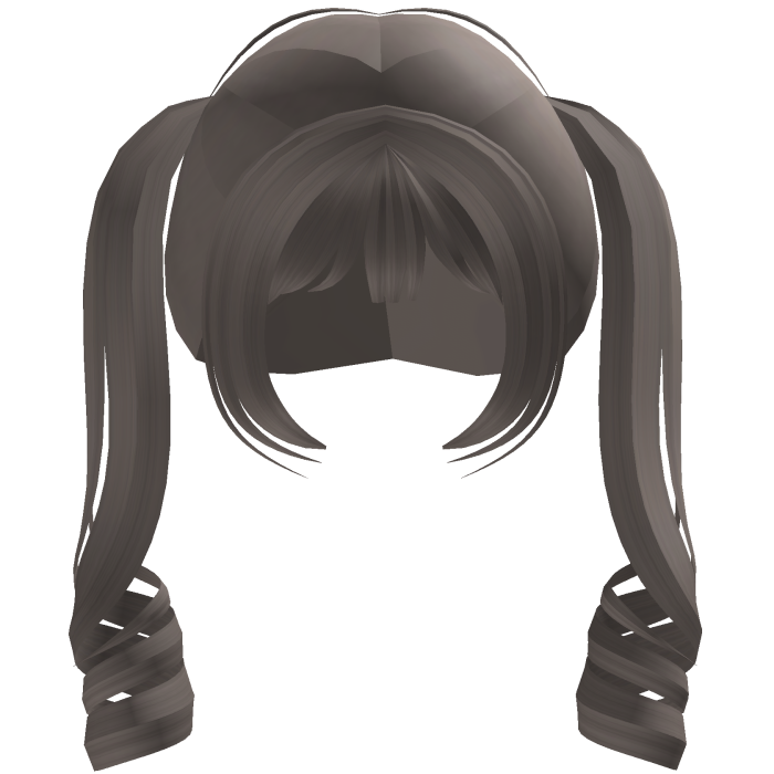 Cabelo pigtails ondulado prata fofo de garota
