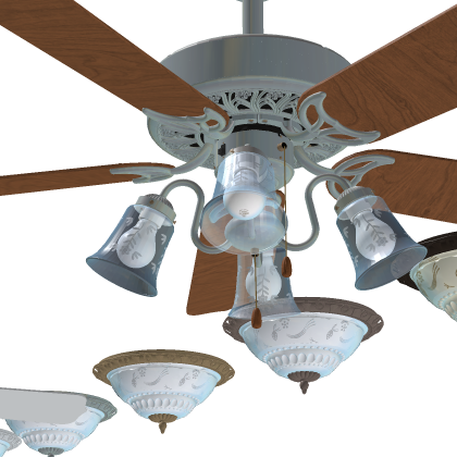 HomeAire Devereux Ceiling Fan & Light Collection