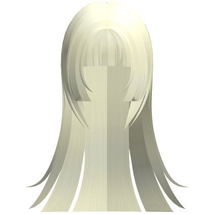 blonde cute hime straight cut long hair