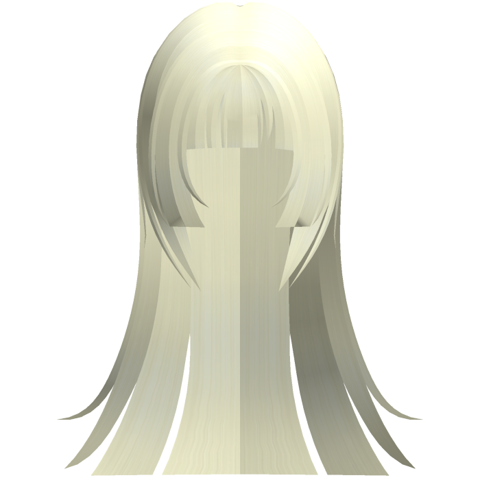 blonde cute hime straight cut long hair