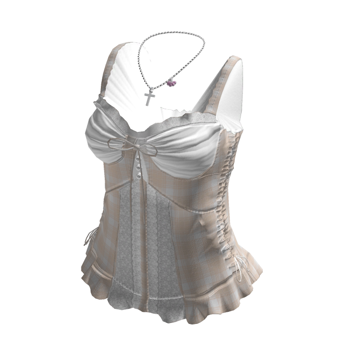 Draped Bust Corset Top (Beige)