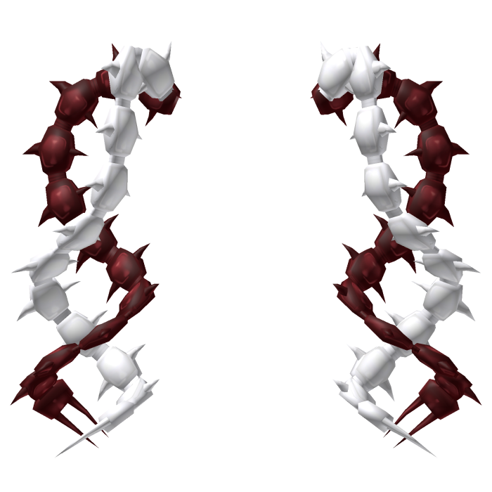 (＾_#) red white centipede addon pigtail curls 