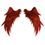 Folded Angel Wings in Red