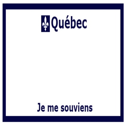 Quebec liscence plate