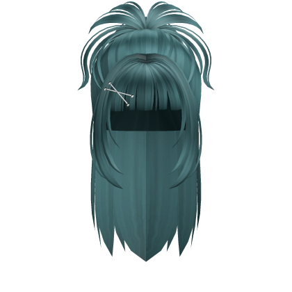 Y2K Spiked Ponytail (Teal) Roblox item