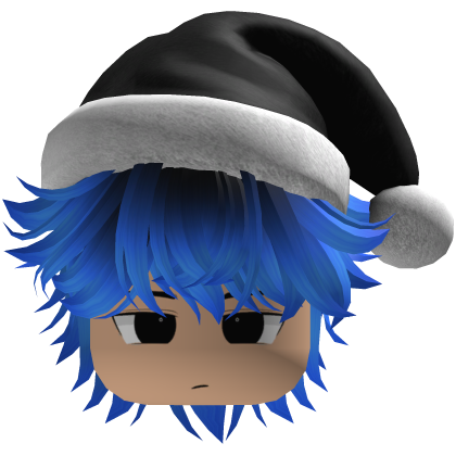 Beautiful hair emo y2k Christmas beret (Blue)