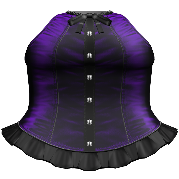 Gothic Lace Bow Corset Dress (Dark Purple)