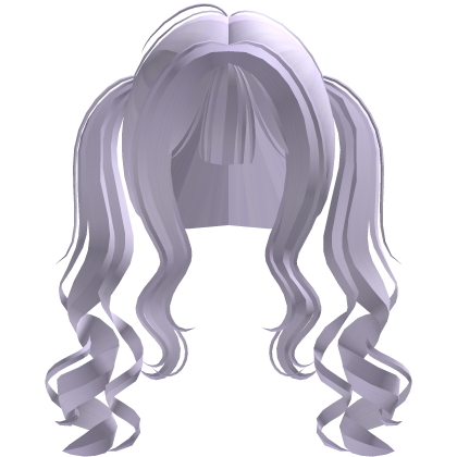 cute front curly pigtails w bangs in light purple