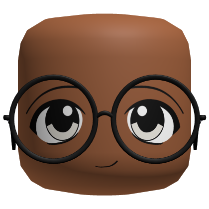 Cute Smiling Face W Black Glasses Roblox item