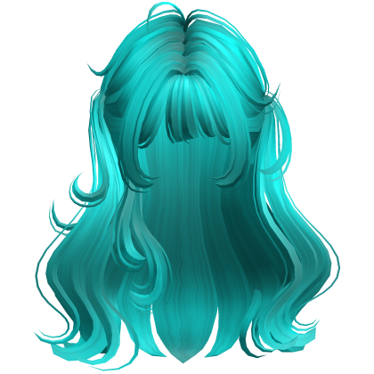 ♡ Cute Girl Long Pigtails Hair (Teal) Roblox item