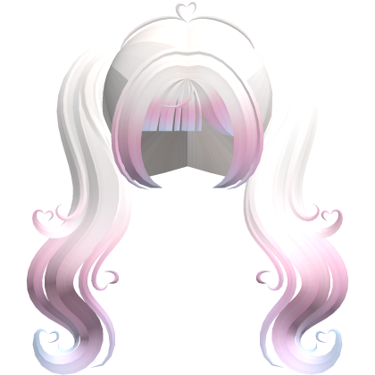big sweet cotton candy swirly heart pigtails