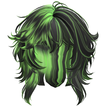 Messy Anime Short Wolfcut (Scene Black&Green)