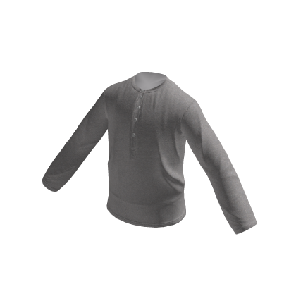 Grey Thermal Button Up Henley